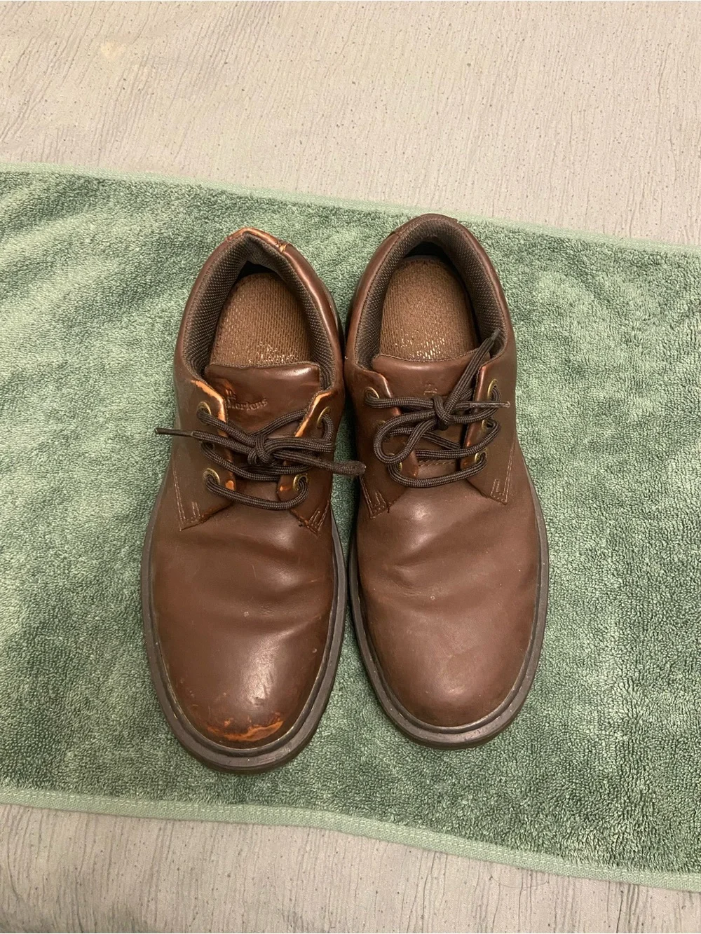 Dr. Martens Men's Brown Leather Derby Shoes
